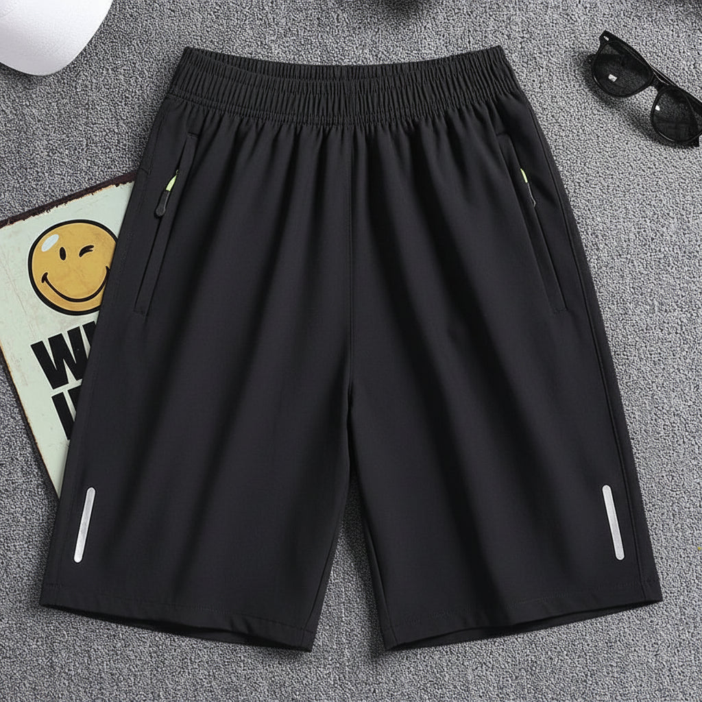 Summer Men's Shorts Cool Sportswear Running Sport Shorts Casual Bottoms Gym Fitness Training Jogging Short Pants Men Black Gray
