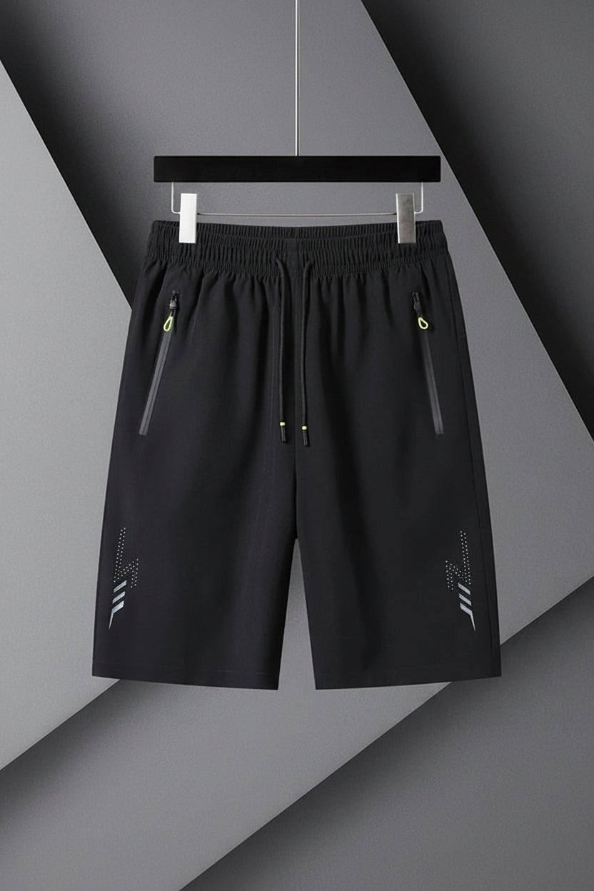 Summer Men's Shorts Cool Sportswear Running Sport Shorts Casual Bottoms Gym Fitness Training Jogging Short Pants Men Black Gray