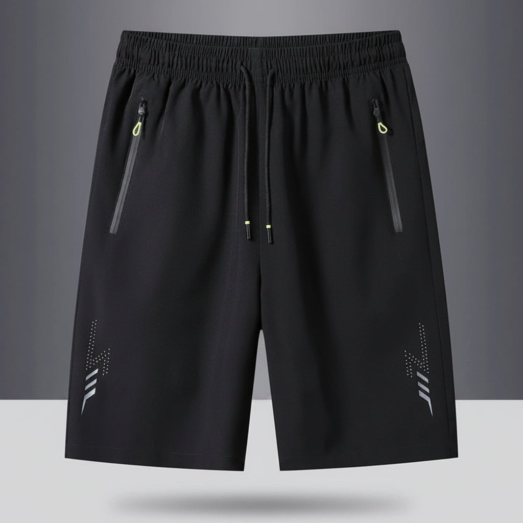 Summer Men's Shorts Cool Sportswear Running Sport Shorts Casual Bottoms Gym Fitness Training Jogging Short Pants Men Black Gray