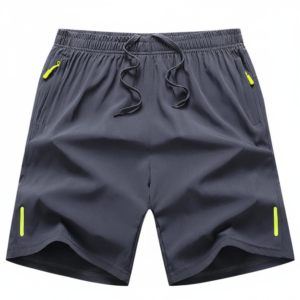Summer Men's Shorts Cool Sportswear Running Sport Shorts Casual Bottoms Gym Fitness Training Jogging Short Pants Men Black Gray