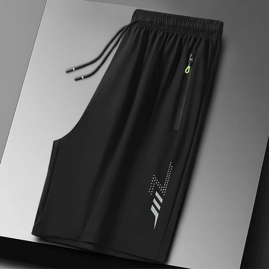 Summer Men's Shorts Cool Sportswear Running Sport Shorts Casual Bottoms Gym Fitness Training Jogging Short Pants Men Black Gray