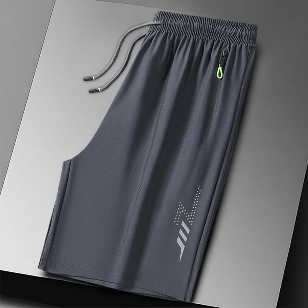 Summer Men's Shorts Cool Sportswear Running Sport Shorts Casual Bottoms Gym Fitness Training Jogging Short Pants Men Black Gray