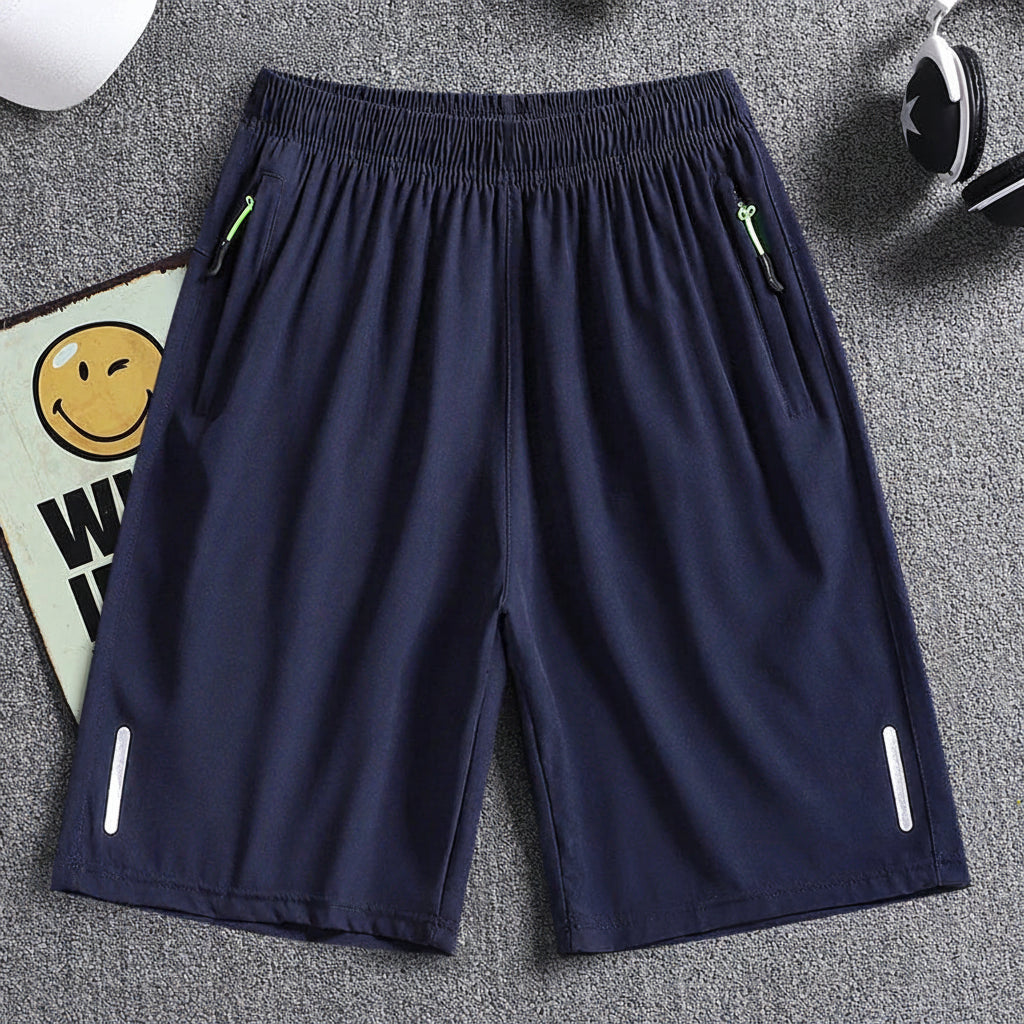 Summer Men's Shorts Cool Sportswear Running Sport Shorts Casual Bottoms Gym Fitness Training Jogging Short Pants Men Black Gray